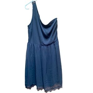 NWT M black one shoulder dress